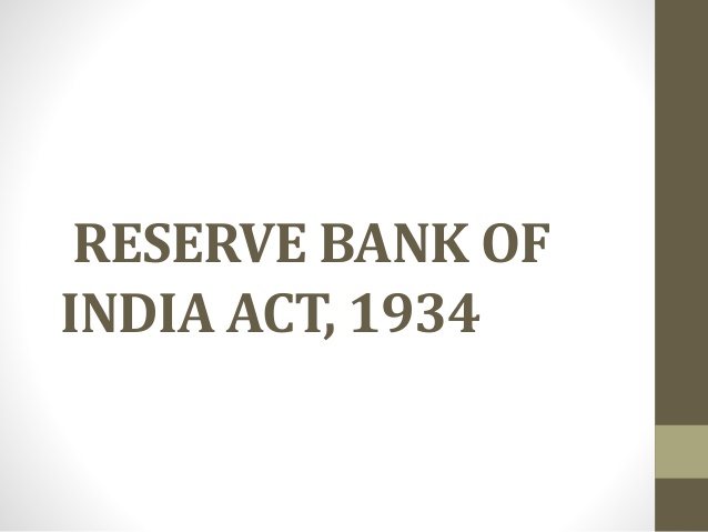 Reserve Bank of India Act image